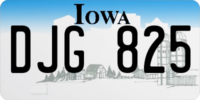 IA license plate DJG825