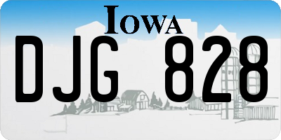 IA license plate DJG828