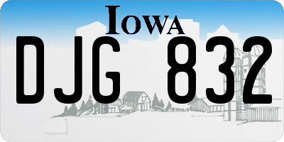 IA license plate DJG832