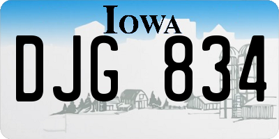IA license plate DJG834