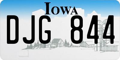 IA license plate DJG844