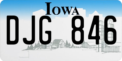 IA license plate DJG846
