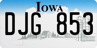 IA license plate DJG853