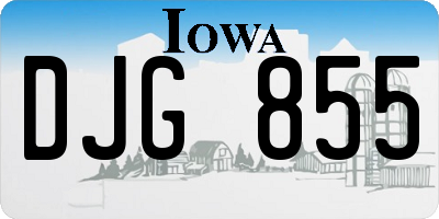 IA license plate DJG855