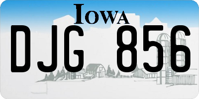 IA license plate DJG856