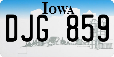 IA license plate DJG859