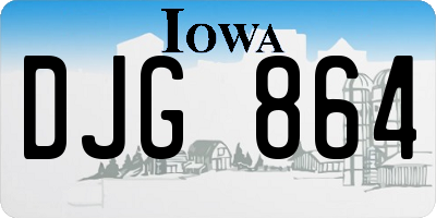 IA license plate DJG864