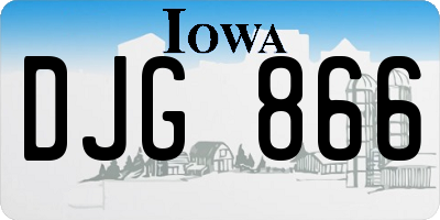 IA license plate DJG866