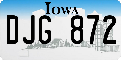 IA license plate DJG872