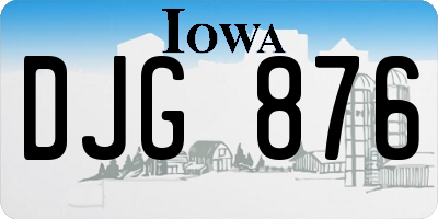 IA license plate DJG876