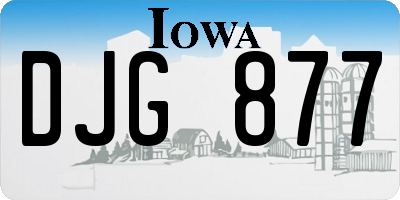 IA license plate DJG877