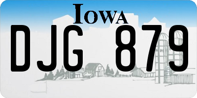 IA license plate DJG879