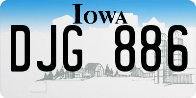 IA license plate DJG886