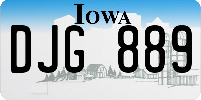 IA license plate DJG889