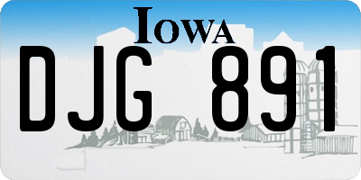 IA license plate DJG891