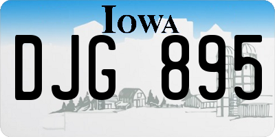 IA license plate DJG895