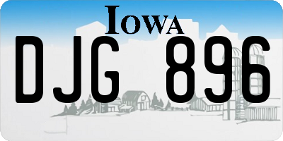 IA license plate DJG896
