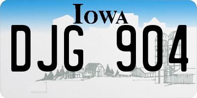 IA license plate DJG904