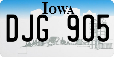IA license plate DJG905
