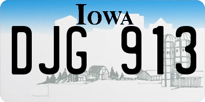 IA license plate DJG913