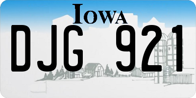 IA license plate DJG921