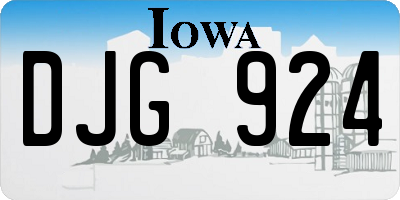 IA license plate DJG924