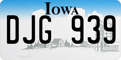 IA license plate DJG939