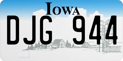 IA license plate DJG944