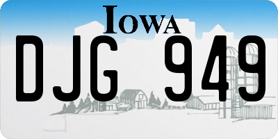 IA license plate DJG949