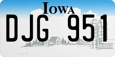 IA license plate DJG951