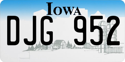 IA license plate DJG952