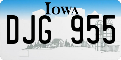 IA license plate DJG955