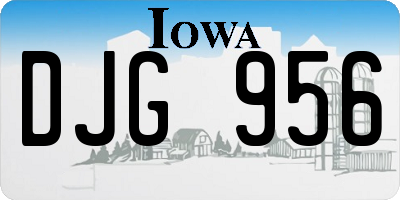IA license plate DJG956