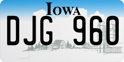 IA license plate DJG960