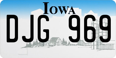 IA license plate DJG969