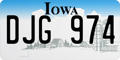 IA license plate DJG974