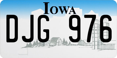 IA license plate DJG976