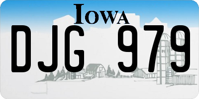 IA license plate DJG979