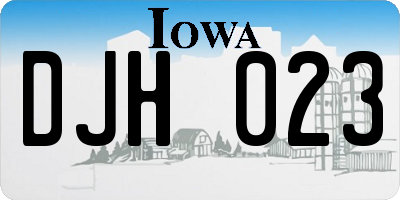 IA license plate DJH023