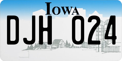IA license plate DJH024