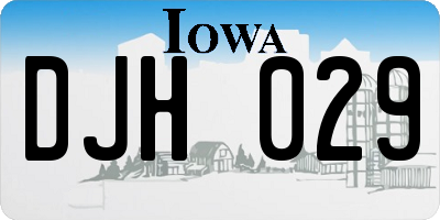 IA license plate DJH029