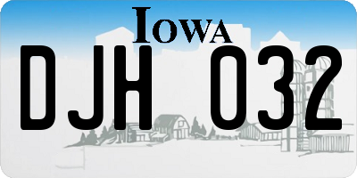 IA license plate DJH032
