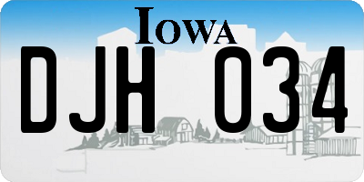 IA license plate DJH034