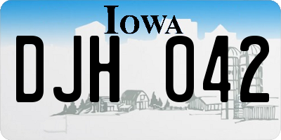 IA license plate DJH042