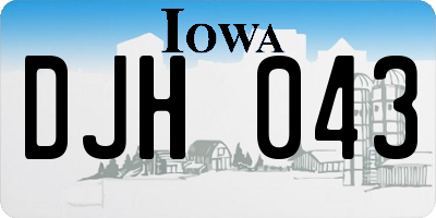 IA license plate DJH043