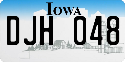 IA license plate DJH048