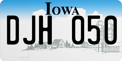 IA license plate DJH050