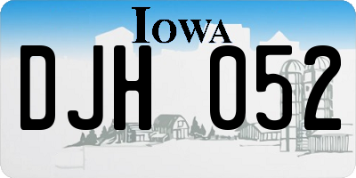IA license plate DJH052