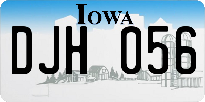 IA license plate DJH056