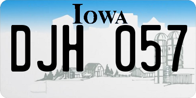 IA license plate DJH057